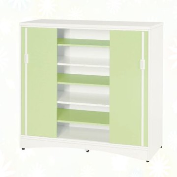 文創集-南亞塑鋼    宮本  南亞塑鋼3.7尺雙側拉門中多格鞋櫃-110.7x40.8x103.5cm免組