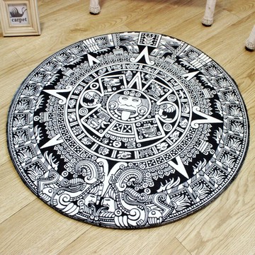 個性創意圓形地毯客廳茶幾毯 臥室書房吊椅墊子圓形地墊電腦椅墊