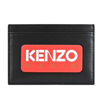 KENZO 5PM820 品牌LOGO壓紋4卡隨身卡夾/名片夾.黑