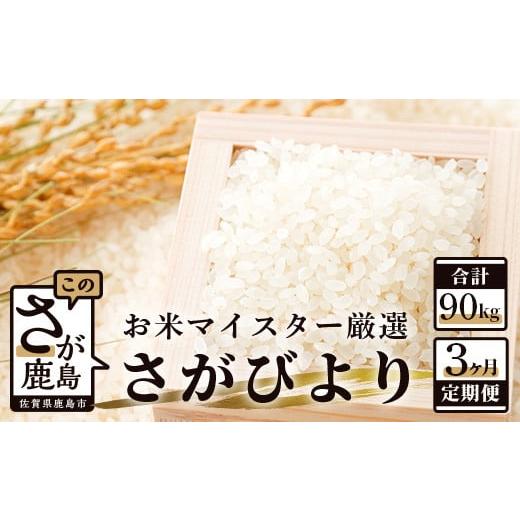 ふるさと納税 佐賀県 鹿島市 N-4 《3ヶ月毎月お届け》鹿島市産さがびより　白米３０ｋｇ定期便