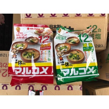 ~省錢叔叔二館~日本進口 Marukome 丸米 一休 料亭之味 綜合味噌湯 減鹽味噌湯 12包入 沖泡即食 日本第一