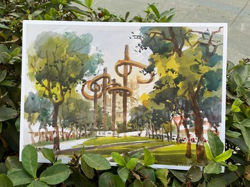 風景藝術微噴-台中草悟道系列 草悟道雕塑