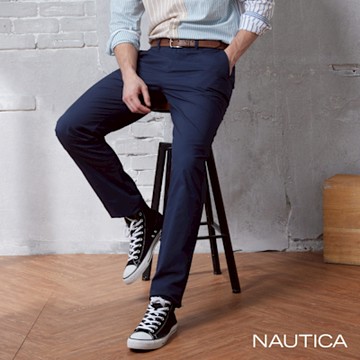 Nautica 男裝 COOLMAX都會休閒長褲-深藍色