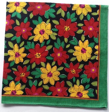 Givenchy 古董手帕 女款 碎花 18.5 x 18.5 英吋