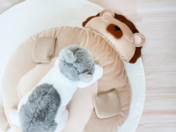 胖嘟嘟貓咪懶骨頭-愛睏獅子  大貓咪 小型犬 人寵共用