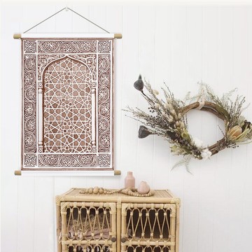 復古摩洛哥風格侘寂風波西米亞幾何土耳其異域民族掛毯民宿裝飾畫