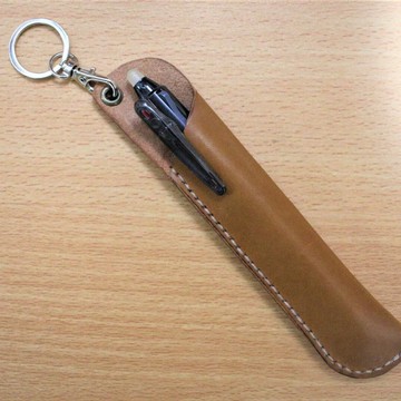 一本式筆袋 姬路皮革 手縫 適用四色筆 咖啡棕 刀劍