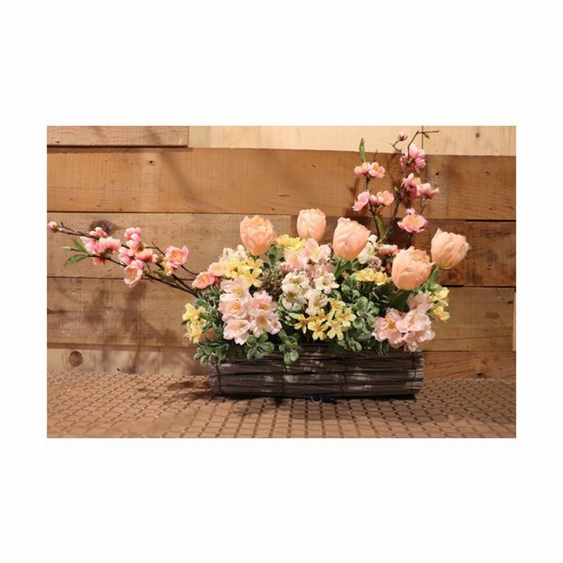 アーティフィシャルフラワーアレンジメント桃の花節句 造花 アートフラワー 通販 Lineポイント最大0 5 Get Lineショッピング