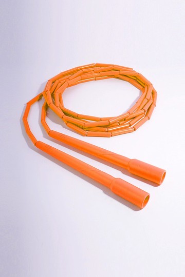 【J3】跳繩 節拍繩 拍子繩 3米 (長柄重拍-柑橘橙)