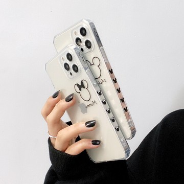 側邊可愛情侶卡通適用iphone12pro max蘋果11手機殼x/xs/xr男女7/8plus透明ins日韓個性創意全包邊防摔保護套