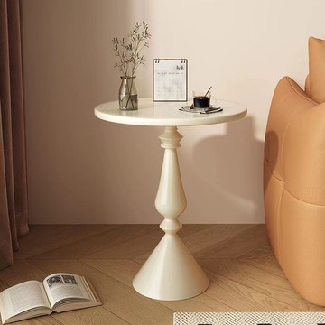 奶油風沙發床頭邊幾小戶型可移動客廳小茶幾圓形小桌子創意