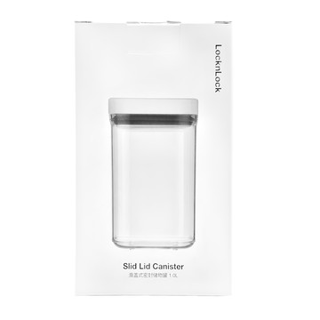 LocknLock 樂扣樂扣 滑蓋式塑膠密封儲物罐  透明  1L  1個