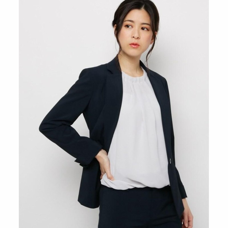 Sofuol ストレッチテーラードジャケット レディース ネイビー 通販 Lineポイント最大get Lineショッピング