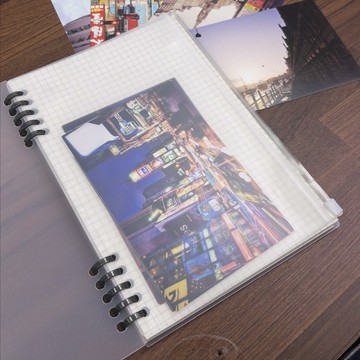 活頁夾鏈袋 A5/B5 【D286】 理財收納本 拉鍊資料袋 票據袋 手帳夾鏈袋 活頁本 存摺 信用卡 鈔票 零錢 帳本 活頁夾 手帳本 活頁收納袋 透明拉鍊袋 資料夾 辦公文具用品