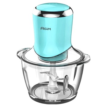 AGiM 法國阿基姆 多功能食物料理機 420不鏽鋼刀片 1.2L玻璃碗  1.2L  藍色 + 透明  1個