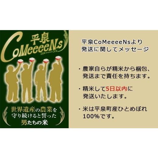 ふるさと納税 岩手県 平泉町 平泉町産ひとめぼれ　精米10kg（10kg×1袋）