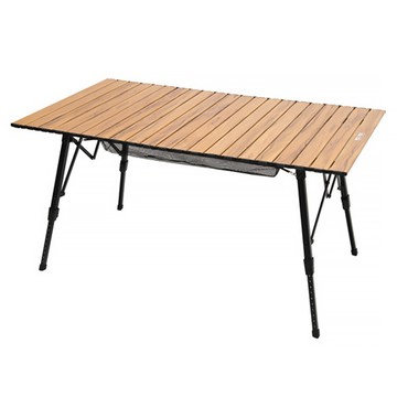 TOP&TOP 超承重戶外便攜可伸縮折疊桌 特大款  70cm  120 x 70 x 44~65cm  木紋