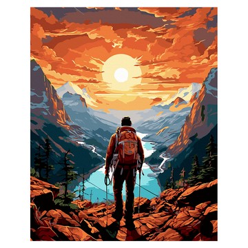 ArtLife 藝術生活 DIY 數字油畫 含框 DT014 50 x 40cm  1組  勇往直前