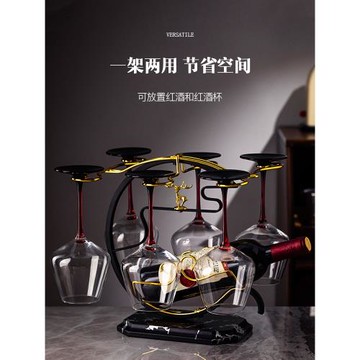 輕奢高檔紅酒杯套裝家用葡萄酒杯酒架醒酒器歐式水晶高級感高腳杯