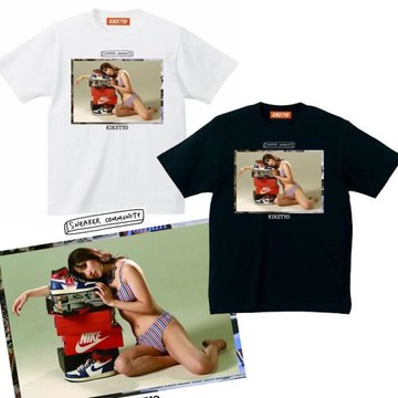 kikstyo日本潮牌范丞丞同款美式落肩oversize短袖T恤寬松休閑純棉