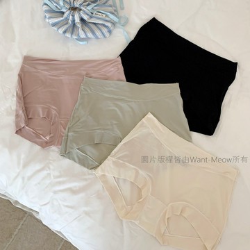 台灣㊣現貨✨80公斤可穿平口女性超彈夏日透氣內褲大碼內褲 Want Meow招財貓旺鋪