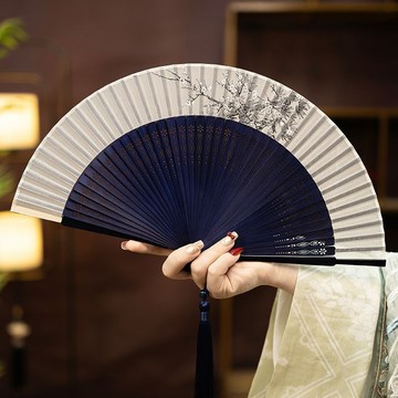 桃園店🥇扇子古風漢服旂袍拍攝舞蹈夏季便攜隨身女折疊扇小巧便攜式中國風