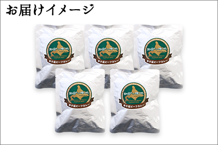 470.ビーフカレー 5個 セット 中辛 牛肉 業務用 レトルトカレー 野菜 備蓄 まとめ買い 北海道 弟子屈町