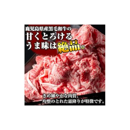 ふるさと納税 B-114 鹿児島県産黒毛和牛切り落し1.5kg(500g×3P) 鹿児島県霧島市