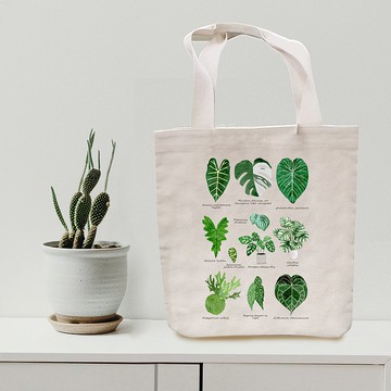 植物 帆布袋 手繪風