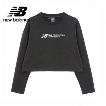 [New Balance]短版長袖上衣_女性_深灰色_NDF34232DKG