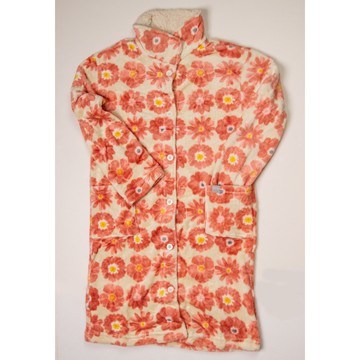 日本小泉 - 輕量極柔發熱保暖家居服/外套-小波斯菊-米杏 (大人)