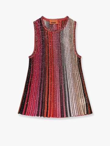Multicolor viscose blend top with sequins - MISSONI - gender_Woman