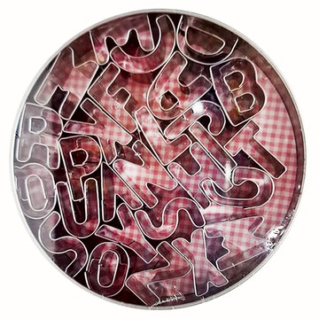 日本 SALUS佐藤金屬 餅乾模組  英文字母 銀色  1個