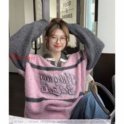 ステッチ ロゴ 刺繍 セーター 韓国 ストリート 原宿系 HIPHOP Y2K オルチャン 衣装 レディース K-POP ダンス 楽天市場】セーター 可愛い 原宿系 レディース y2k 長袖 女の子