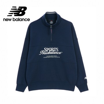 [New Balance]POLO領撞色衛衣_男性_深藍色_NCF31081NV