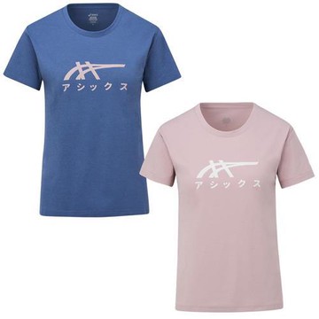 Asics 亞瑟士 短袖上衣 女裝 石墨烯 藍/粉【運動世界】2012D329-401/2012D329-700