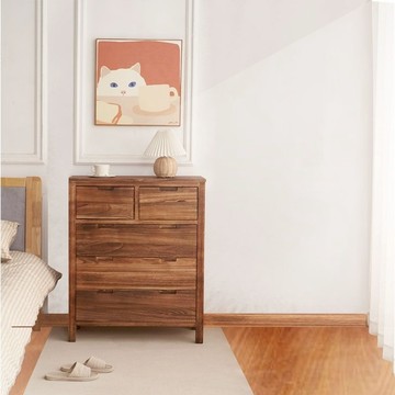 櫃實木原木色主臥床尾九斗櫃臥室床頭櫃客廳可加鎖儲物櫃收納櫃101YJ 快速寄出