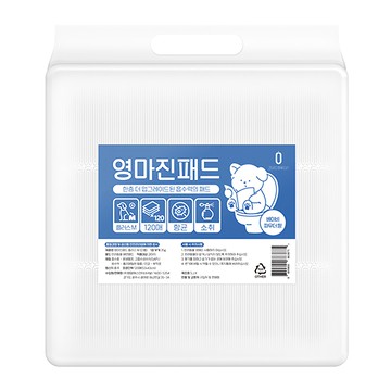 ZeroMargin 寵物排便墊 Plus 嬰兒爽身粉香 M(53 x 43cm) 120張/包  1包