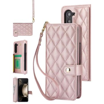 適用于三星zfold7手機殼折疊屏fold6翻蓋式保護套Galaxy帶筆糟支架fold5全包防摔zfold4歐美風新款插卡皮套女