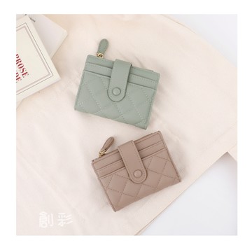 【創彩】口紅包 錢包 皮革零錢卡夾 短夾 純色卡包 小錢包 鈔票夾 卡片夾 小皮夾 皮包 名片夾 證件夾 零錢