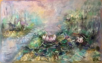 《Tender Waters》– 原創軟質粉彩風景畫