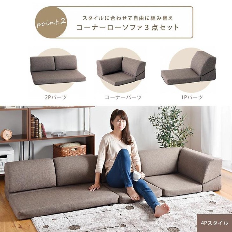 〜最終値下げ〜　ニトリ　コーナーソファ ② ニトリ 布張りコーナーソファ(ノアーク2 LC 撥水加工タイプ DGY