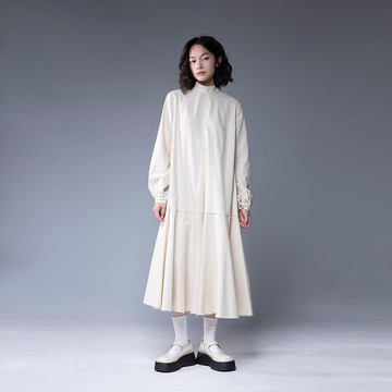 Aman No.65 Aman2022經典秋冬洋裝款式 棉麻米白