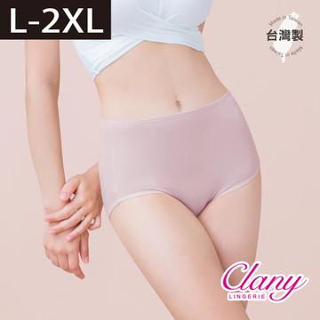 【台灣製】絲蛋白高腰包臀內褲 L-Q(2XL)｜環保染劑加大尺碼 親膚低敏感包覆 2189-91 紫色 【可蘭霓Clany】