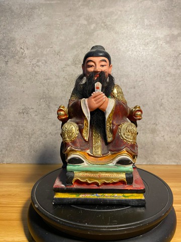 傳統老木雕造像，三清祖師，原始天尊，開臉傳神，形態逼真，工藝