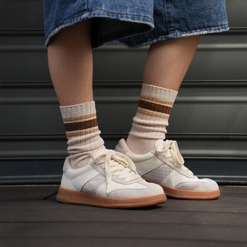 【FOOTER】Chicago84 美式針織襪 - 美式 穿搭 長襪 (N201-沙)