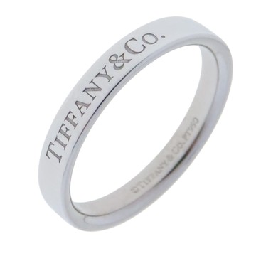 【二手名牌BRAND OFF】Tiffany & Co 蒂芬妮 銀色 PT950鉑金 T&CO Band 戒指