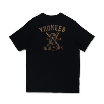 【NEW ERA】短袖Tee ESSENTIAL 紐約洋基 黑 男女款 -NE14364819