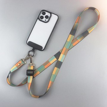 復古文藝帆布紋斜挎手機繩可背帶貼片手機掛繩女掛脖防丟手機鏈男
