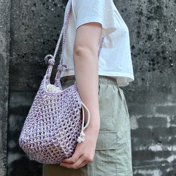 撞色//雙股編織可調節隨身包